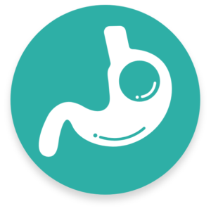 Icon showing the intragastric balloon inflated in the stomach
